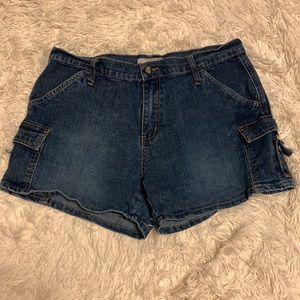 VTG 90’s F.L. jean utility shorts